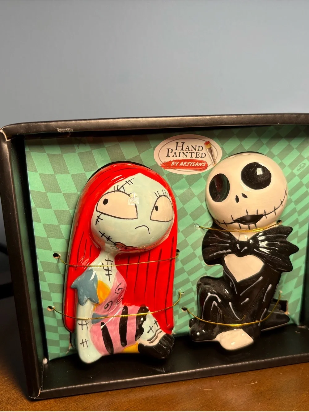 Disney Hand-Painted Sally & Jack Salt & Pepper Shakers